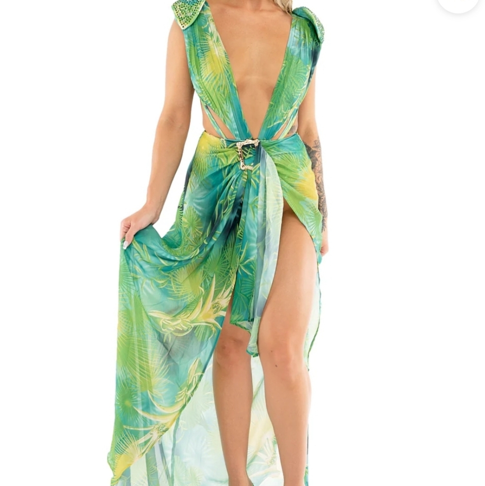 Hot Jungle Bold Sexy Set of Bodycon  &Shiphone Skirt. L